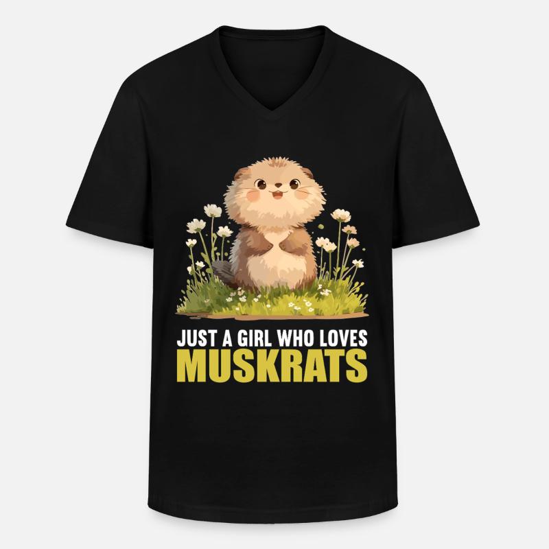 Bisamratten Bisamratte - Männer-T-Shirt mit V-Ausschnitt - Schwarz