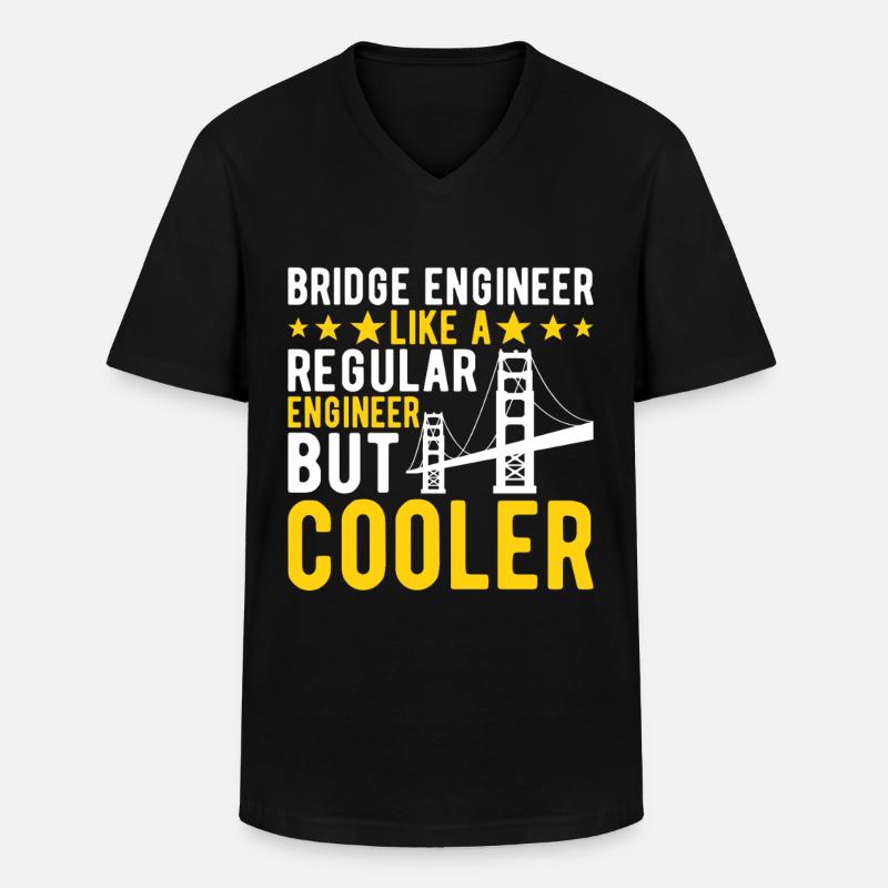 Bridge Engineer Bridge Construction - Men's V-Neck T-Shirt - black