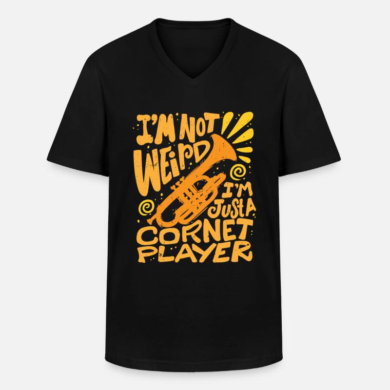 Cornet Cornet Player - Men's V-Neck T-Shirt - black