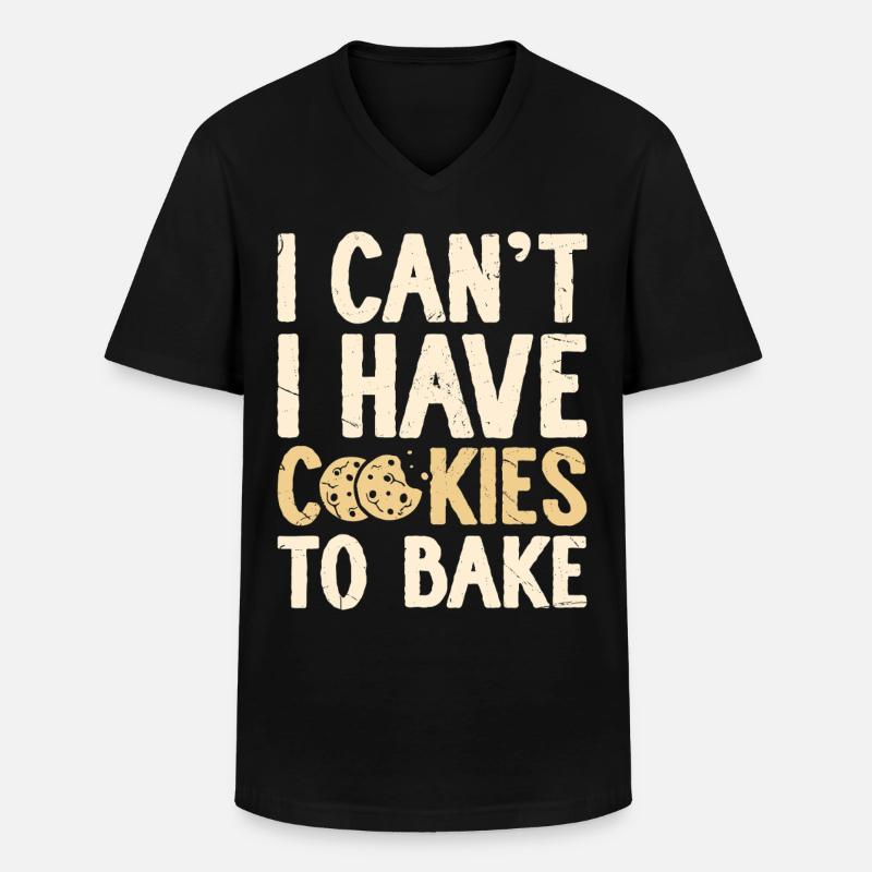 Backen Bäcker Bäckerei - Männer-T-Shirt mit V-Ausschnitt - Schwarz