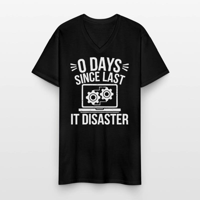 Administrator Support Nerd Computer Tech Männer-T-Shirt mit V-Ausschnitt