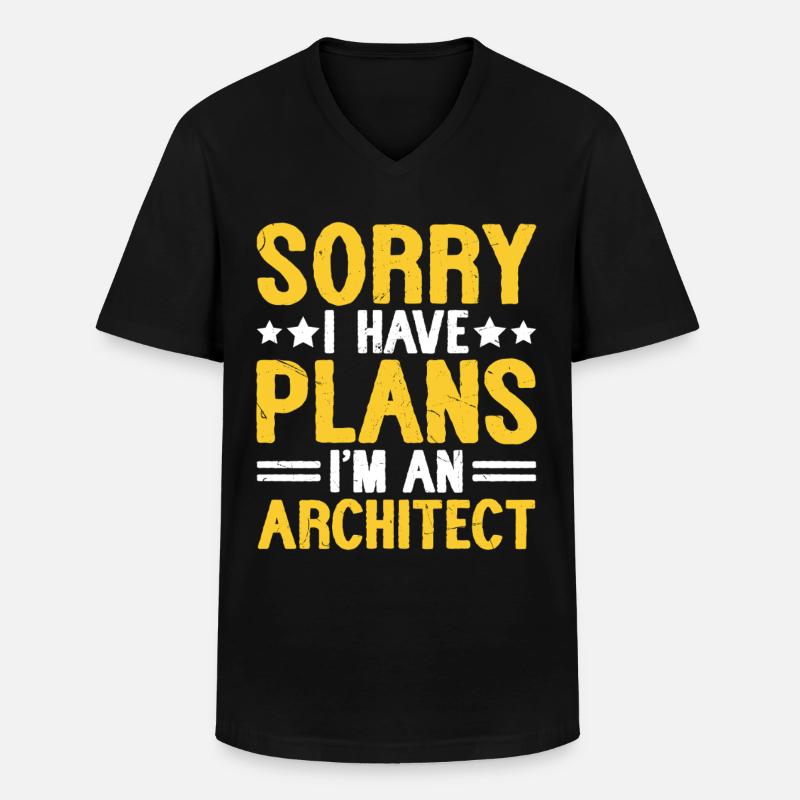 Architekt - Männer-T-Shirt mit V-Ausschnitt - Schwarz