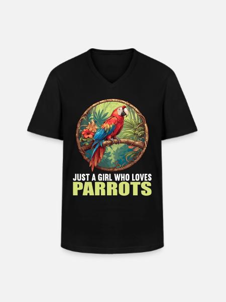 Parrot Parrot Parrot - Men's V-Neck T-Shirt - black