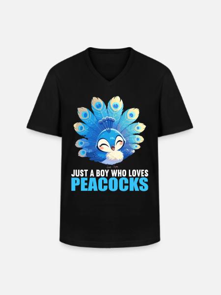 Peacocks Peacock - Men's V-Neck T-Shirt - black