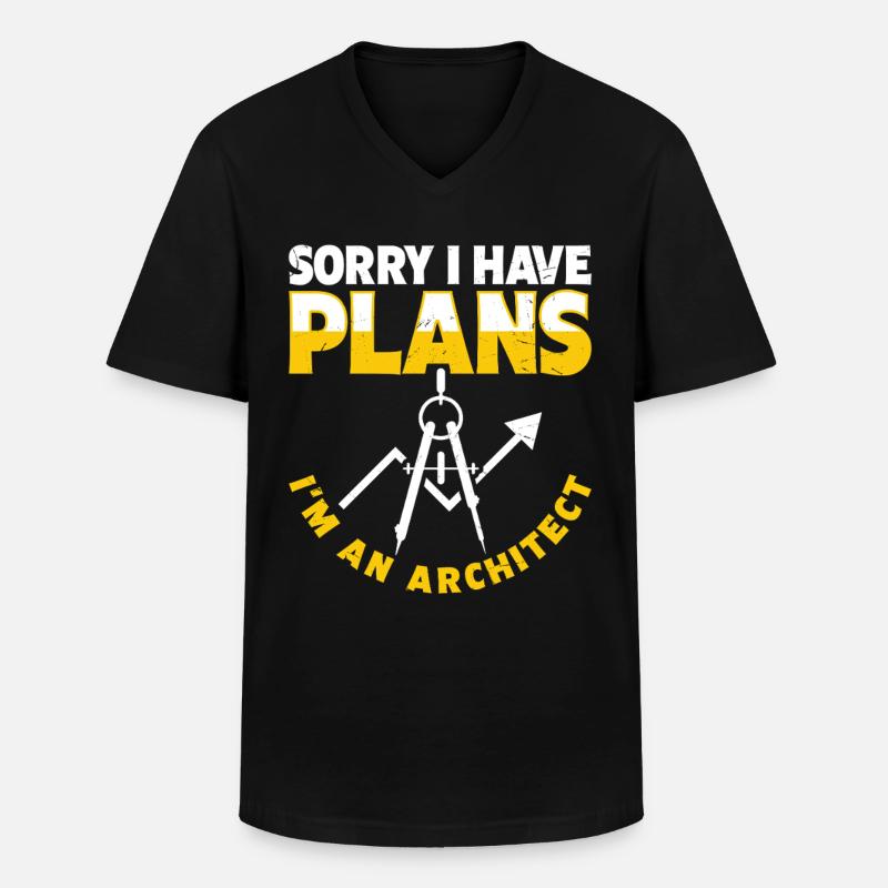 Architekt - Männer-T-Shirt mit V-Ausschnitt - Schwarz