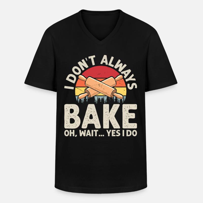 Baking Baker Bakery - Men's V-Neck T-Shirt - black