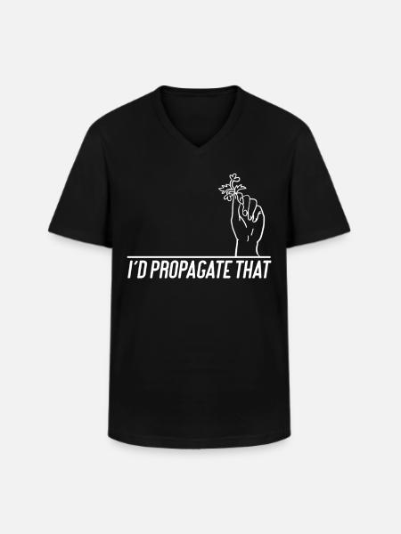 Plant Lover Gardening I'd - Men's V-Neck T-Shirt - black
