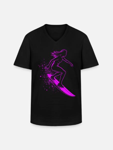 Stylish Surfer Surfing Surfer Surfer - Men's V-Neck T-Shirt - black