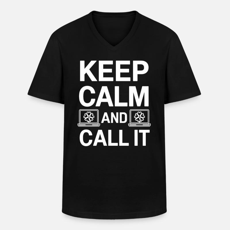 Administrator Support Nørd Computer Tech - Klassisk herre T-shirt med V-udskæring - sort