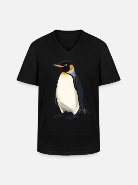 Penguins Penguin - Men's V-Neck T-Shirt - black