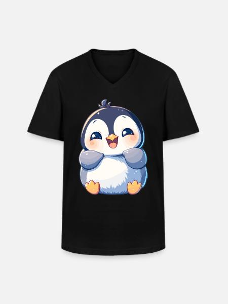 Penguins Penguin - Men's V-Neck T-Shirt - black