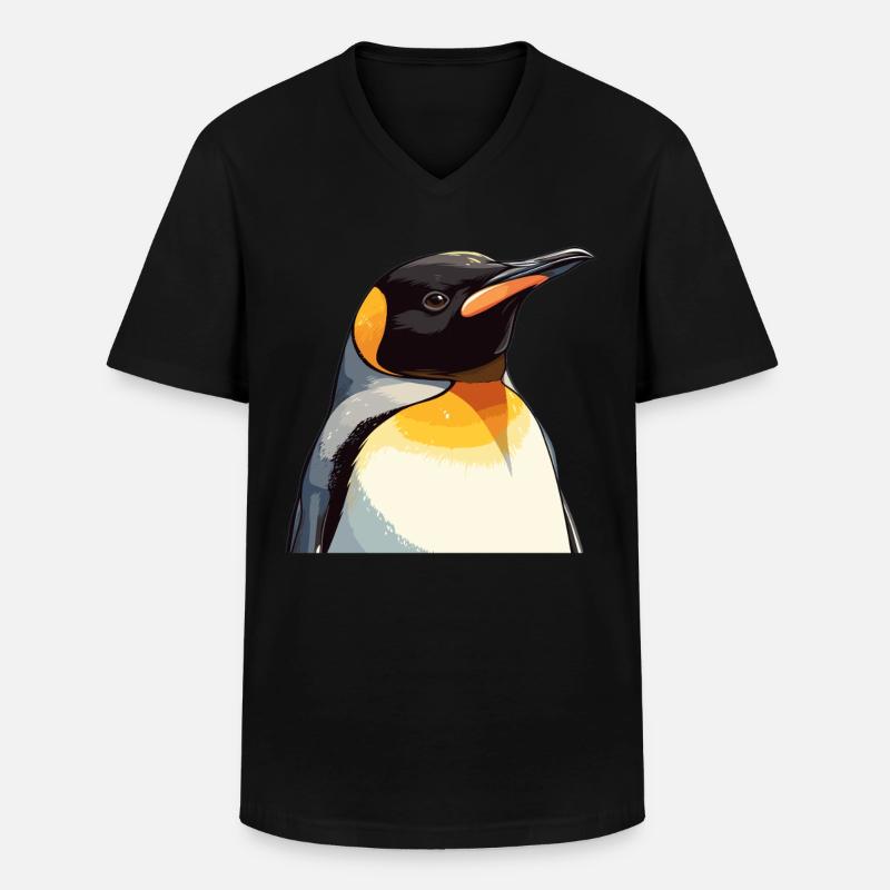 Pinguine Pinguin - Männer-T-Shirt mit V-Ausschnitt - Schwarz
