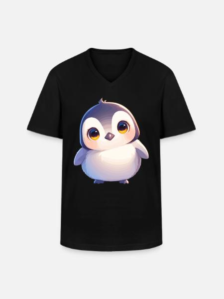 Penguins Penguin - Men's V-Neck T-Shirt - black