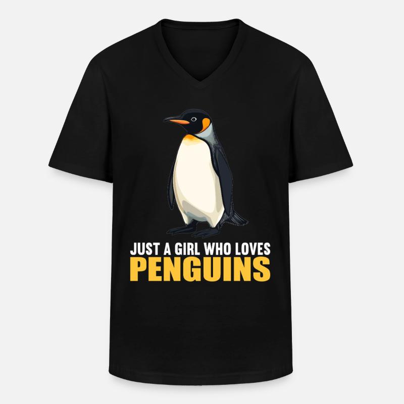 Penguins Penguin - Men's V-Neck T-Shirt - black
