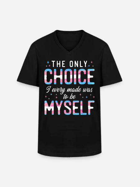 Transgender Trans LGBT Pride - Männer-T-Shirt mit V-Ausschnitt - Schwarz