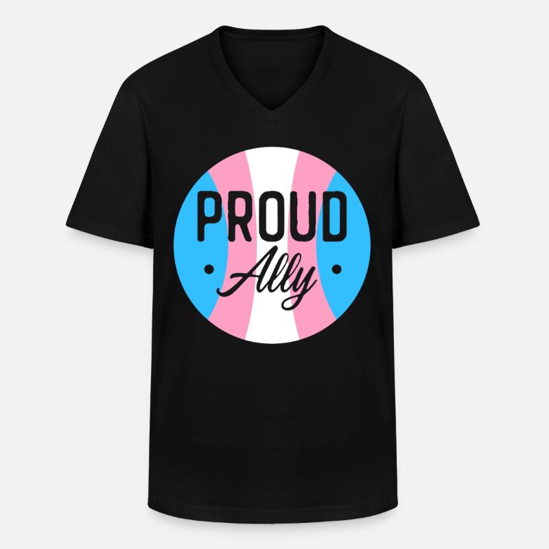 Transgender Trans LGBT Pride - Männer-T-Shirt mit V-Ausschnitt - Schwarz