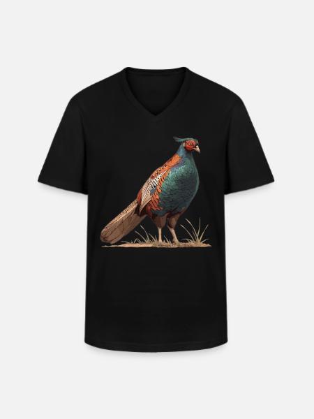 Pheasants Pheasant - Men's V-Neck T-Shirt - black
