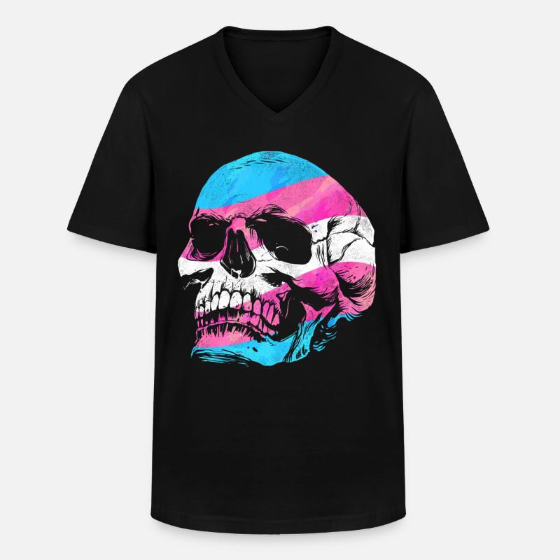 Transgender Trans LGBT Pride - Männer-T-Shirt mit V-Ausschnitt - Schwarz