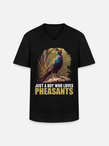 Pheasants Pheasant - Men's V-Neck T-Shirt - black
