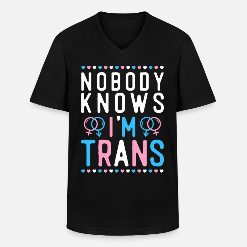 Transgender Trans LGBT Pride - Männer-T-Shirt mit V-Ausschnitt - Schwarz