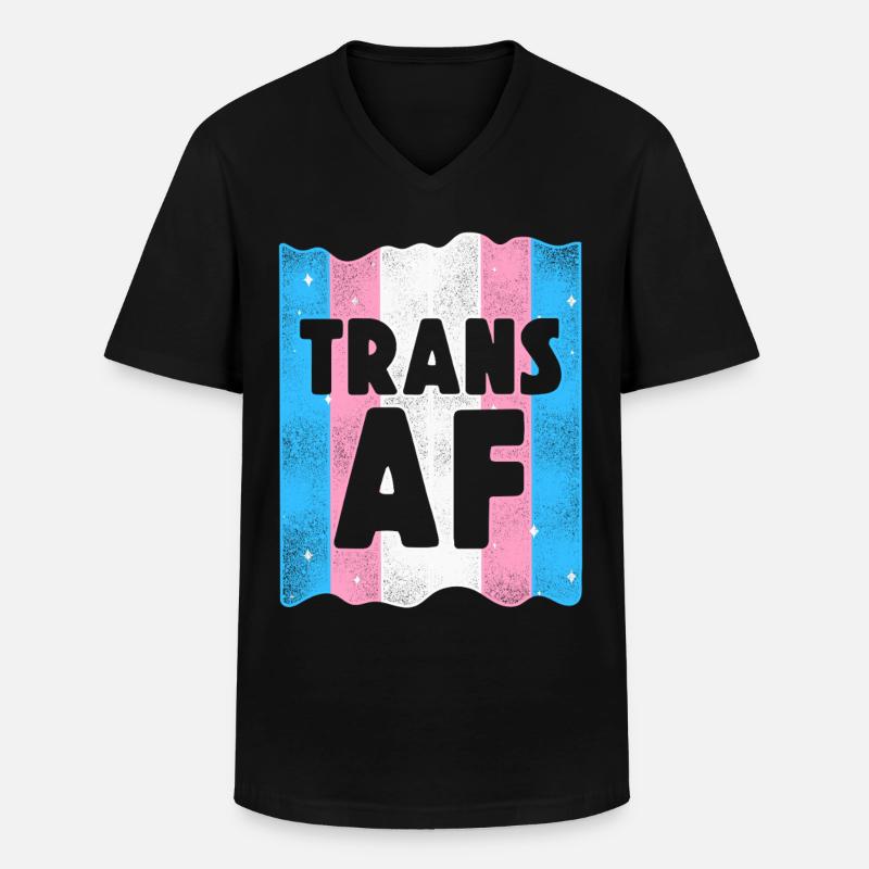 Transgender Trans LGBT Pride - Männer-T-Shirt mit V-Ausschnitt - Schwarz