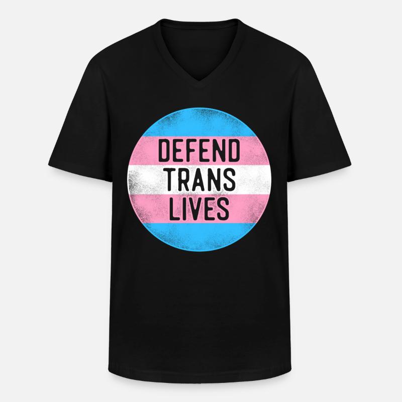 Transgender Trans LGBT Pride - Männer-T-Shirt mit V-Ausschnitt - Schwarz