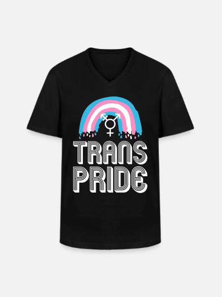 Transgender Trans LGBT Pride - Men's V-Neck T-Shirt - black