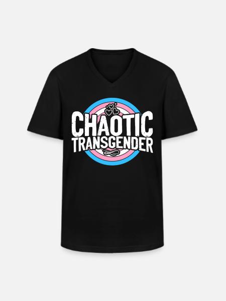 Transgender Trans LGBT Pride - Männer-T-Shirt mit V-Ausschnitt - Schwarz