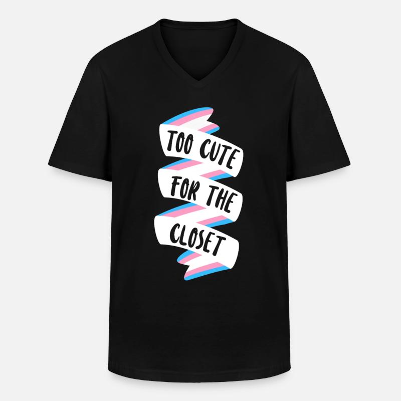 Transgender Trans LGBT Pride - Männer-T-Shirt mit V-Ausschnitt - Schwarz