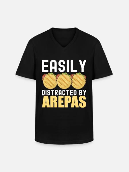 Venezuelan Arepas - Men's V-Neck T-Shirt - black