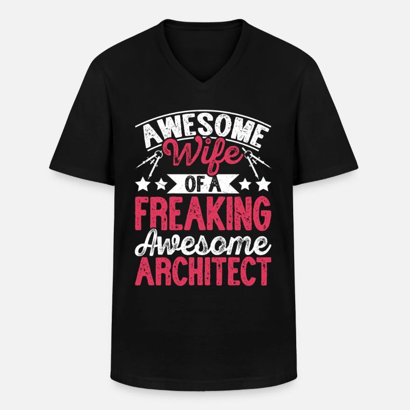 Architekt - Männer-T-Shirt mit V-Ausschnitt - Schwarz