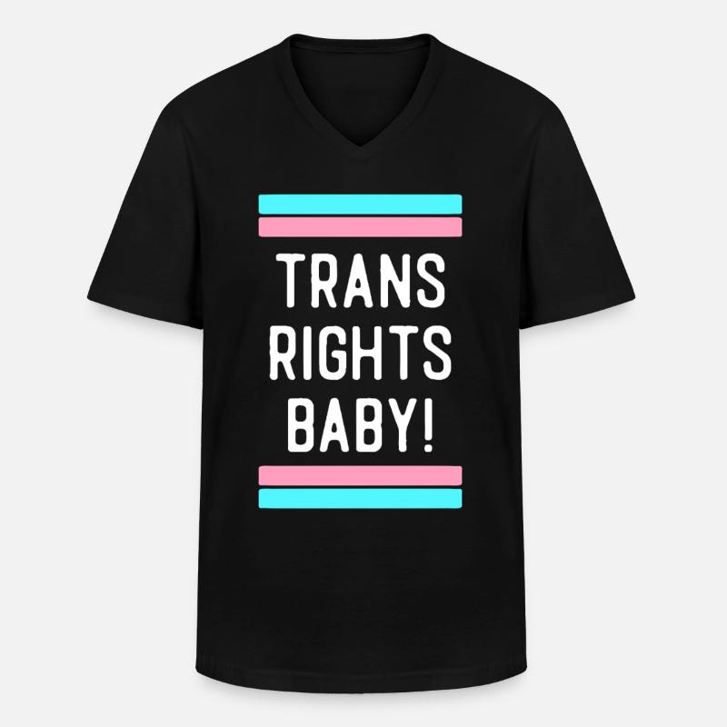 Transgender Trans LGBT Pride - Männer-T-Shirt mit V-Ausschnitt - Schwarz