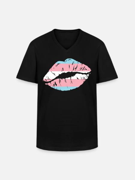 Transgender Trans LGBT Pride - Männer-T-Shirt mit V-Ausschnitt - Schwarz
