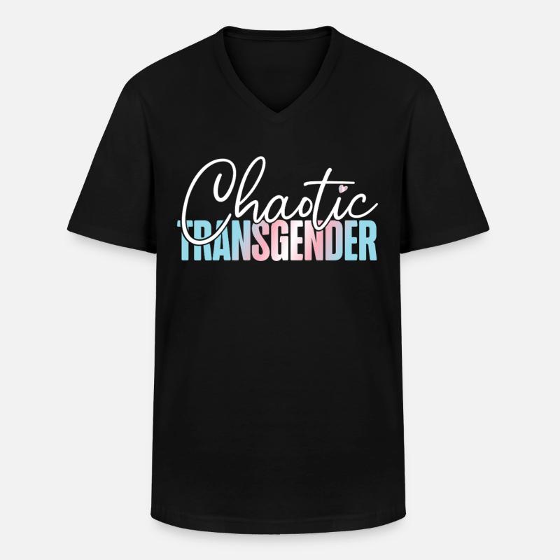 Transgender Trans LGBT Pride - Männer-T-Shirt mit V-Ausschnitt - Schwarz