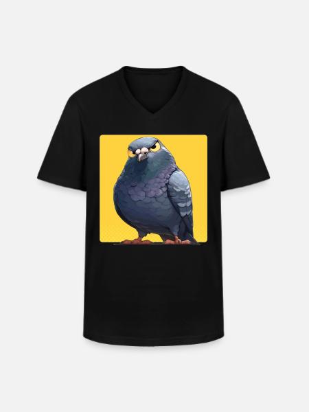 Tauben Taube - Männer-T-Shirt mit V-Ausschnitt - Schwarz