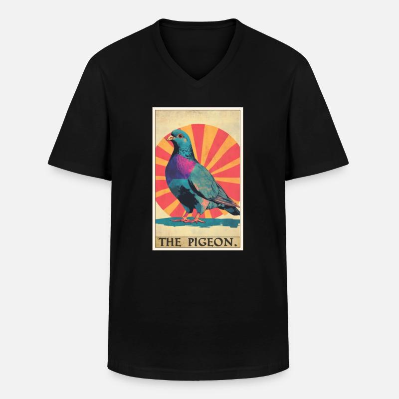 Tauben Taube - Männer-T-Shirt mit V-Ausschnitt - Schwarz
