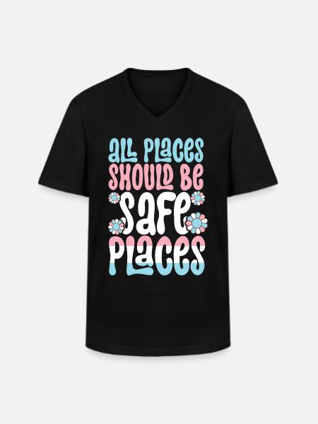 Transgender Trans LGBT Pride - Men's V-Neck T-Shirt - black