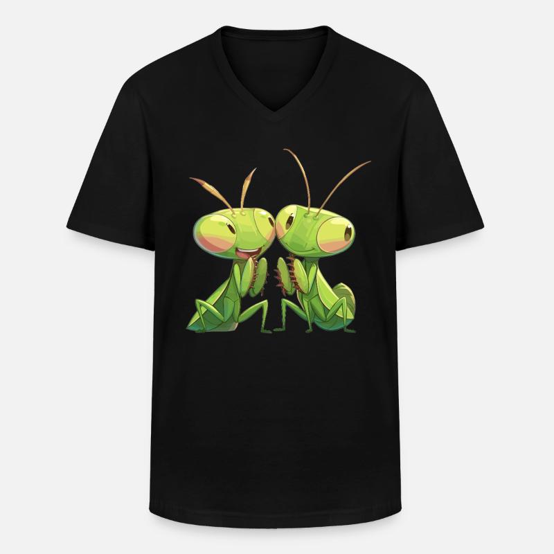 Gottesanbeterinnenen Gottesanbeterin - Männer-T-Shirt mit V-Ausschnitt - Schwarz