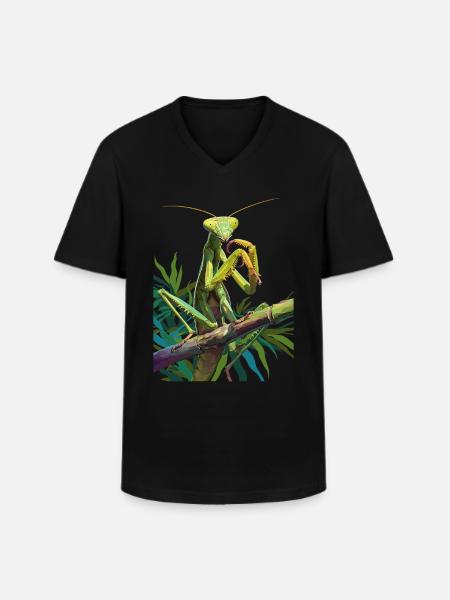 Praying mantises Praying mantis - Men's V-Neck T-Shirt - black