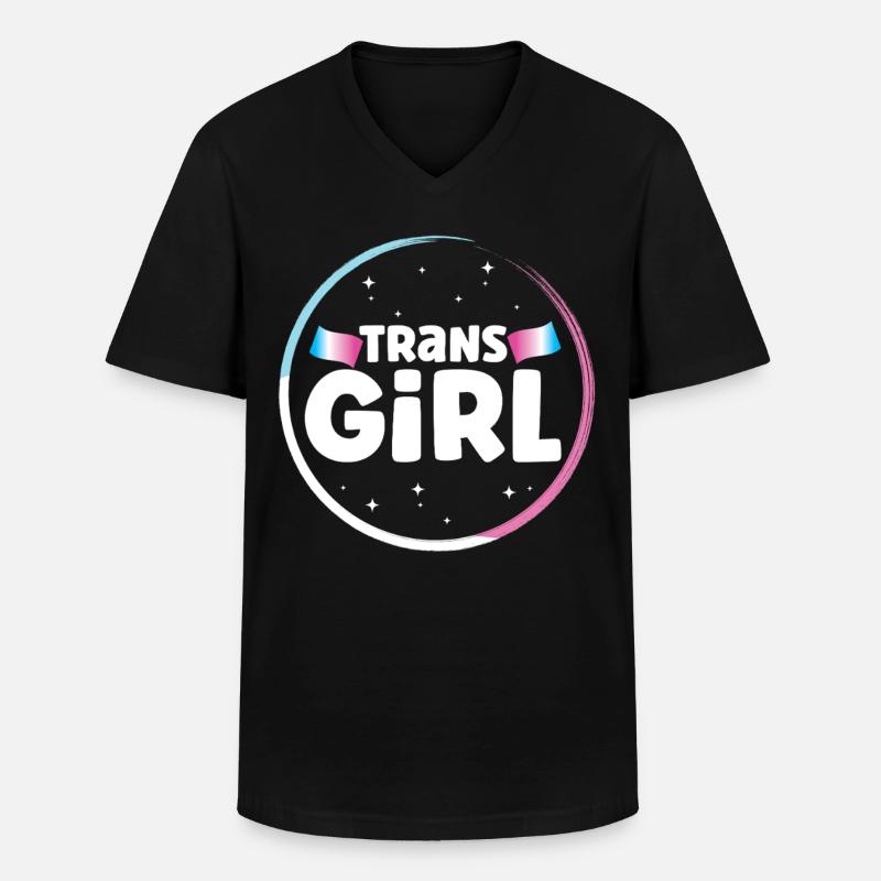 Transgender Trans LGBT Pride - Männer-T-Shirt mit V-Ausschnitt - Schwarz