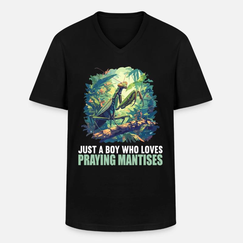 Gottesanbeterinnenen Gottesanbeterin - Männer-T-Shirt mit V-Ausschnitt - Schwarz