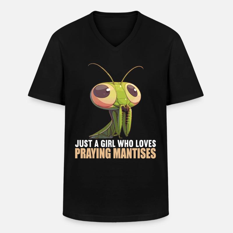 Gottesanbeterinnenen Gottesanbeterin - Männer-T-Shirt mit V-Ausschnitt - Schwarz