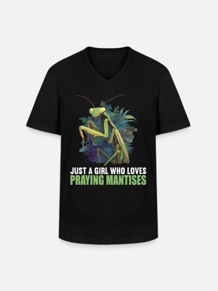 Praying mantises Praying mantis - Men's V-Neck T-Shirt - black