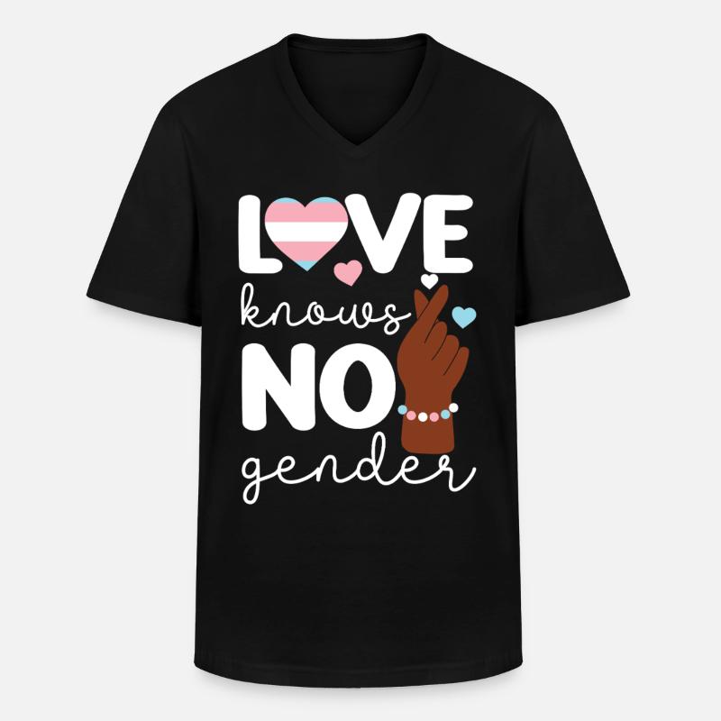 Transgender Trans LGBT Pride - Männer-T-Shirt mit V-Ausschnitt - Schwarz