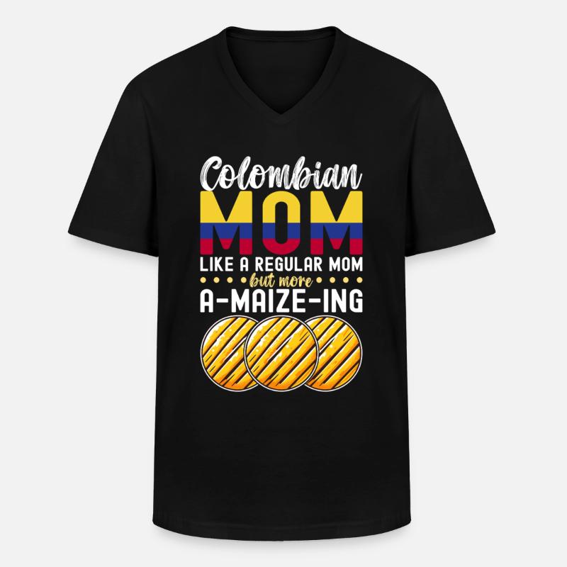 Venezolanische Arepas - Männer-T-Shirt mit V-Ausschnitt - Schwarz