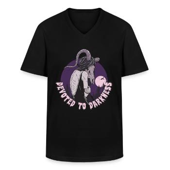 Dark Romance Devoted To Darkness - Männer-T-Shirt mit V-Ausschnitt - Schwarz - Vorne - AI Model Male 178 dark (178cm)