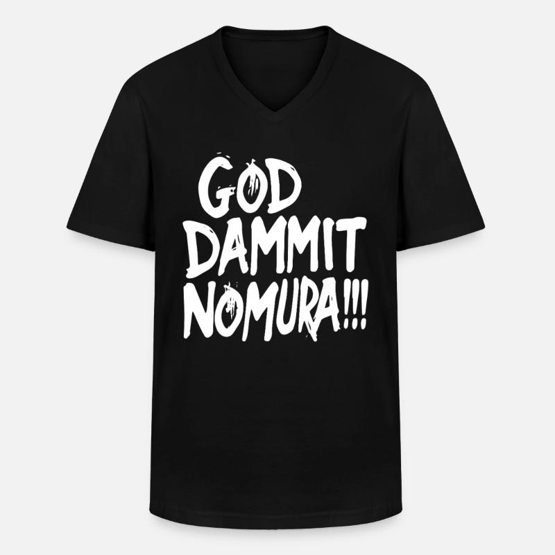 Goddammit Nomura – Bold Design - Männer-T-Shirt mit V-Ausschnitt - Schwarz