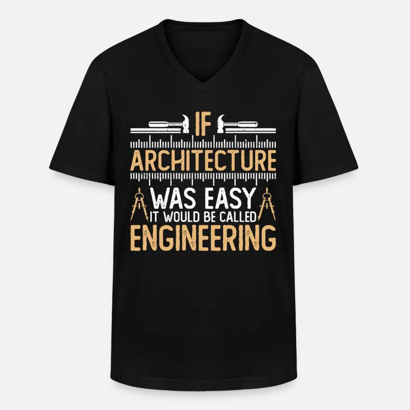 Architekt - Männer-T-Shirt mit V-Ausschnitt - Schwarz