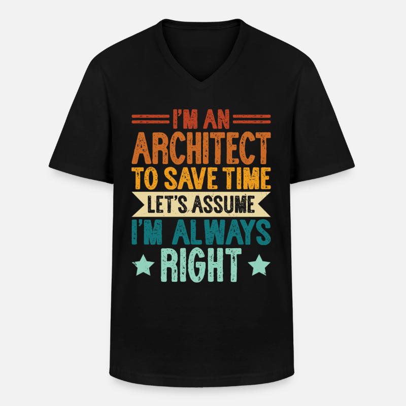 Architekt - Männer-T-Shirt mit V-Ausschnitt - Schwarz
