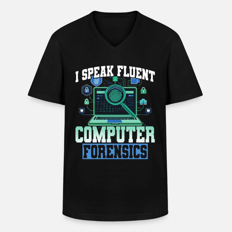 Digital Forensics - Men's V-Neck T-Shirt - black